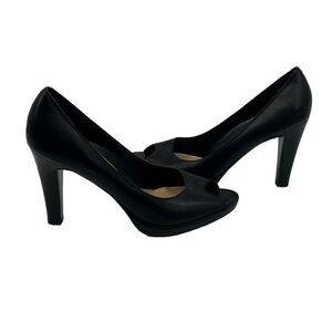 Worthington Black Platform Peep Toe Heels Size 7 Women’s